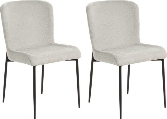 Matsalsstol Beliani Ada set om 2 Light grey -