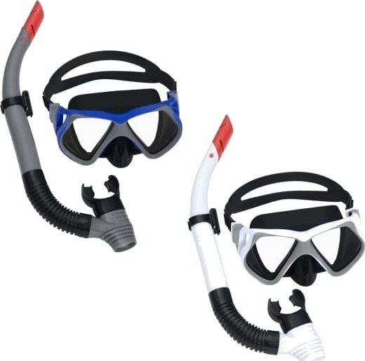 Bestway 24069 / 23, Voksen, Halv ansiktsmaske, Snorkling, Herdet glass, Assorterte farger, 14 år