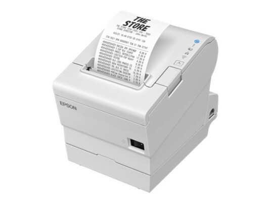 Epson Tm T88vii (111A0) Kvitteringsskriver Termolinje Rull (7,95 Cm) 180 X 180 Dpi Inntil 500 Mm/Sek Usb 2.0 Usb 2.0 Vert Lan Seriell Kutter Hvit