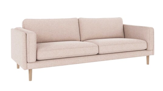 Rowico Home Braden 3 seters sofa Lys beige Max 1 Hvitpigmentert eikben