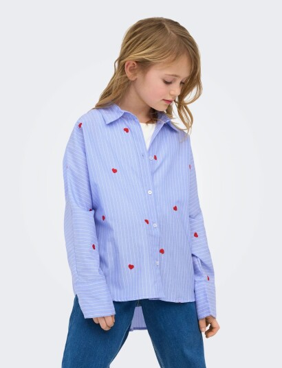 Kids Only Kognew Linagrace Ls St.emb Shrt Wvn Noos Blue 140 Kids Only Kognew Linagrace Ls St.emb Shrt Wvn Noos Blue 140