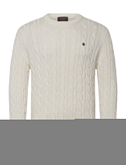 Morris Nathan Cable Oneck   Brown   XXL