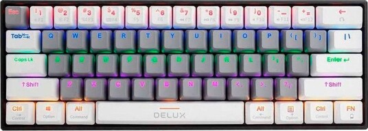 Delux KM33 Trådløst Mekanisk Tastatur med RGB Grå/Hvit