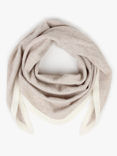Nohr Studio Lara Duo Wool Cashmere Triangle L Beige ONE SIZE
