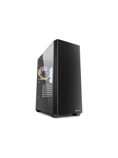 Sharkoon VS9 RGB Midi Tower Kabinett Svart med Herdet Glass