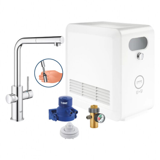 GROHE Blue Professional - L-tut - Med udtræk - Krom