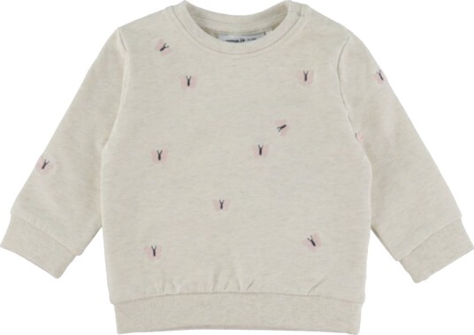 Name It Collegegenser NbfKarolle Peyote Melange Name It 56 Collegegenser Beige Hvit Rosa