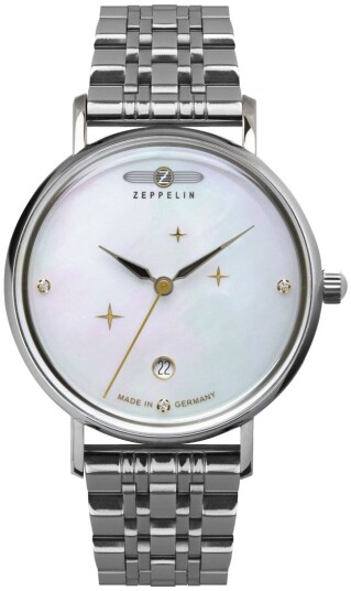 Zeppelin Dameklokke 7131M1 Luna Hvit/Stål Ø36 mm
