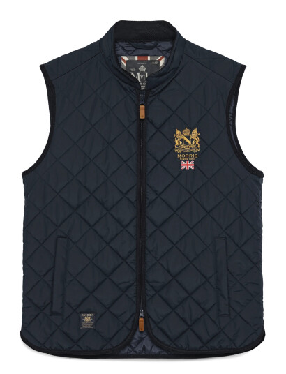 Morris Trenton Quilted Vest - Navy - M