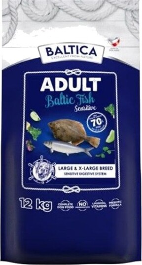 Baltic Agro Baltica Baltica Fôr Med Fra Østersjøen For Store Hunder Fisk 12 kg