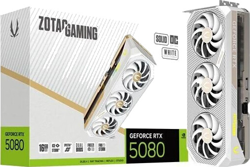 Zotac GeForce RTX 5080 16GB GDDR7 Grafikkort med Aktiv Kjøling og HDMI Zotac GeForce RTX 5080 16GB GDDR7 Grafikkort med Aktiv Kjøling og HDMI