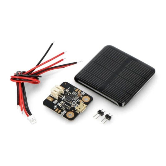 Komplett 3,3V strømløsning med mini-solcellepanel og laderegulator Komplett 3,3V strømløsning med mini-solcellepanel og laderegulator