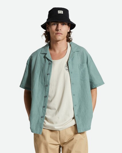 Brixton Bunker Linen Blend S/S Grønn