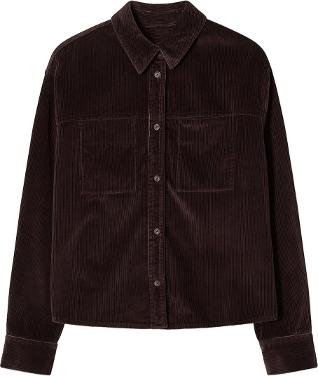 Lexington Clothing Cropped Corduroy Shirt Brown XS