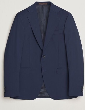 Oscar Jacobson Ego Wool Blend Blazer Navy