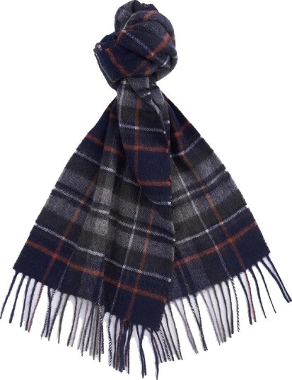 Barbour Scarf check OS blå herre