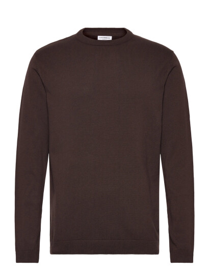 Lindbergh O Neck Recycled Yarn Knit - Brown - M