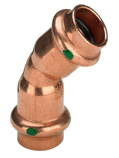 Viega Profipress Kobber Bend Pressfitting med 2 Muffe 54mm / 45° Viega Profipress Kobber Bend Pressfitting med 2 Muffe 54mm / 45°