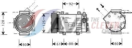 AVA COOLING SYSTEMS RTAK255 AC-kompressor