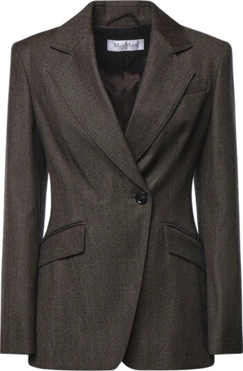 Max Mara Brun Jakke Dame Størrelse S
