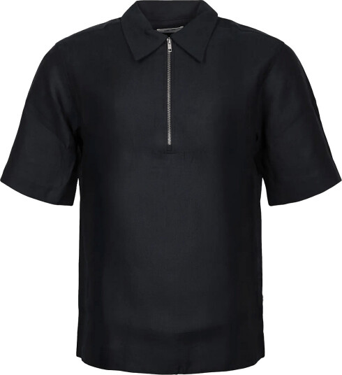 NN.07 Bruno 1808 Half Zip Polo Black L NN.07 Bruno 1808 Half Zip Polo Black L