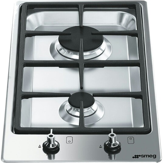 Smeg Gassplatetopp Classic 31 cm med 2 Kokesoner og Automatisk Tenning Smeg Gassplatetopp Classic 31 cm med 2 Kokesoner og Automatisk Tenning