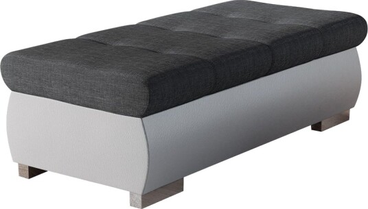 Cerys Fotskammel 60 cm - Hvit/Mørk grå