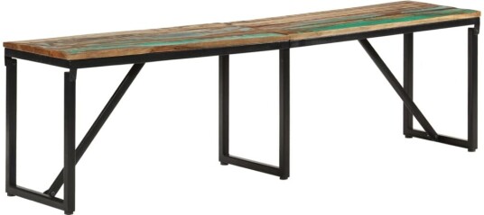 Benk 160x35x46 cm gjenvunnet heltre 8720845693008