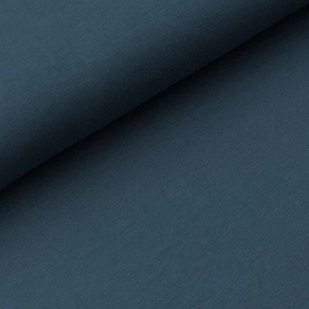 Balsløw Bomullsjersey Solid stoff 155cm 059 Mørk Denim 50cm