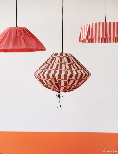 Nobodinoz Pleated Pendant Lampshade Diam. 50Cm Ava Pink