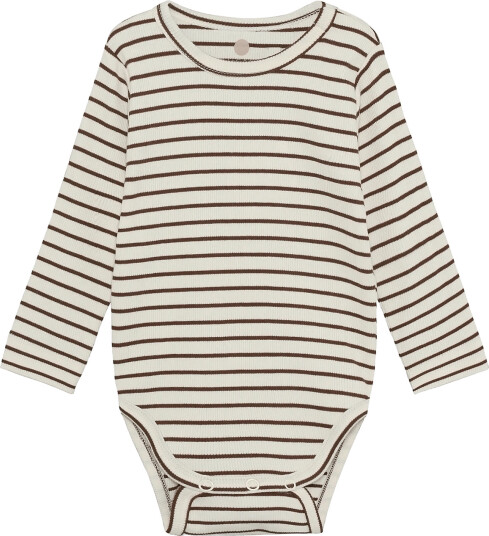 En Fant Body Ls Rib Stripe Brown 92 En Fant Body Ls Rib Stripe Brown 92