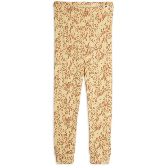Mini Rodini Beige Mini Leopard AOP Leggings 128-134