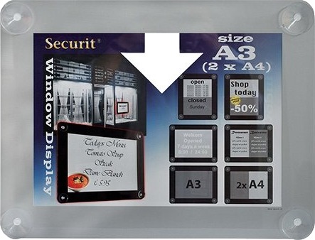 Securit Pfw A3 Gy Plast Bærbar Securit Pfw A3 Gy Plast Bærbar
