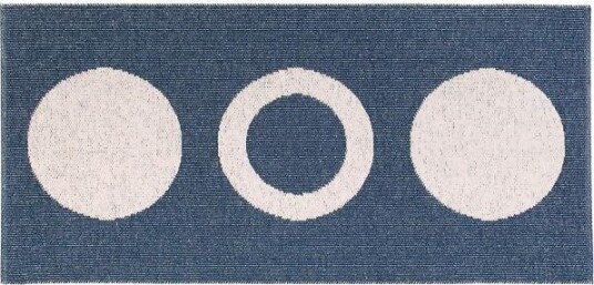 Plastmatter Horredsmattan Circle blå Størrelse: 70 x 150 cm