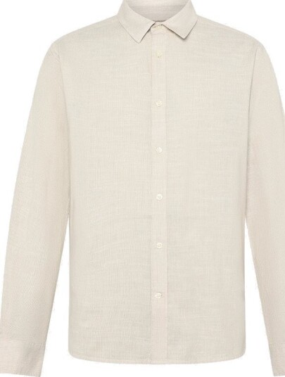KnowledgeCotton Apparel Dune Regular Stripe Shirt Creme Stripe