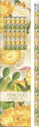 Dekorative Blyanter Stpen31 Gule Roser - Sett Med 6 Stk.