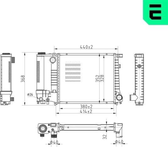 ERA 673410 Radiator motorkjøling