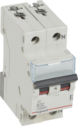 Legrand 5 stk TX³ MCB automatsikring B32 1P+N 2M 10/10kA