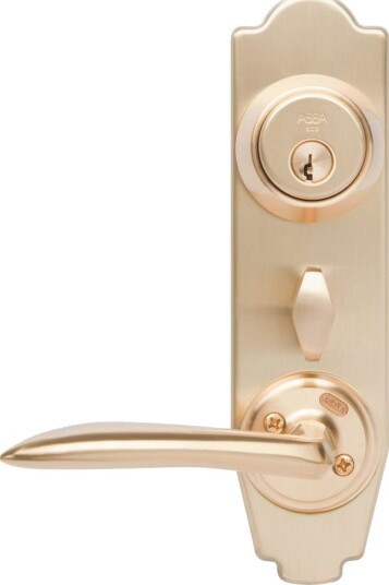 Tilbehørsett ASSA ABLOY Entré D12 Bas, Mattbørstet Messing