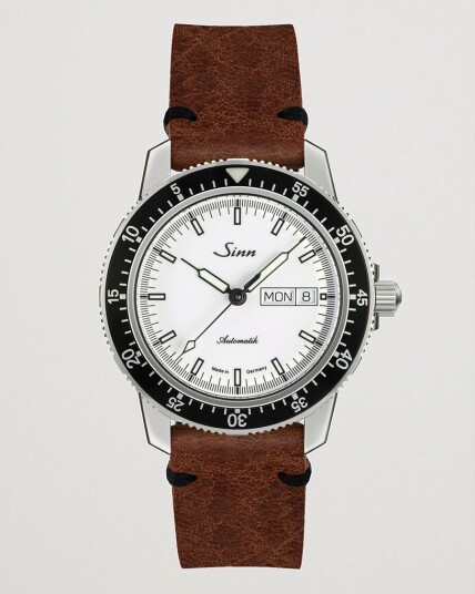 Sinn 104 I W Pilot Watch 41mm Leather Strap White