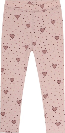 Hust and Claire - Leggings i ull/bambus "Hearts" Dusty Rose