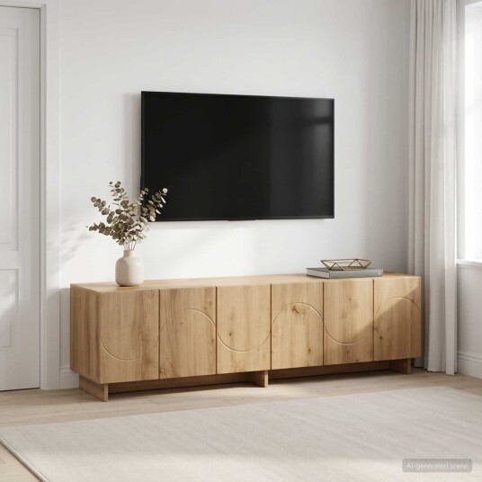 vidaXL TV benk 140 x 34,5 x 40 cm Artisan eik Konstruert tre