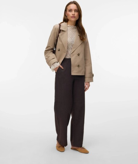 Vero Moda Vmchloemia Short Trenchcoat Ga Noos   Beige   L