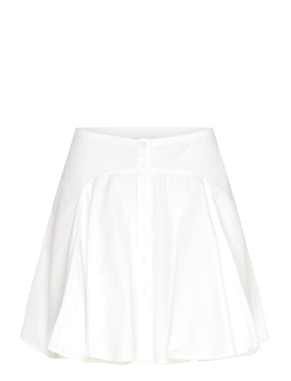 Polo Ralph Lauren Button Front Paneled Cotton Skirt White 36 Polo Ralph Lauren Button Front Paneled Cotton Skirt White 36