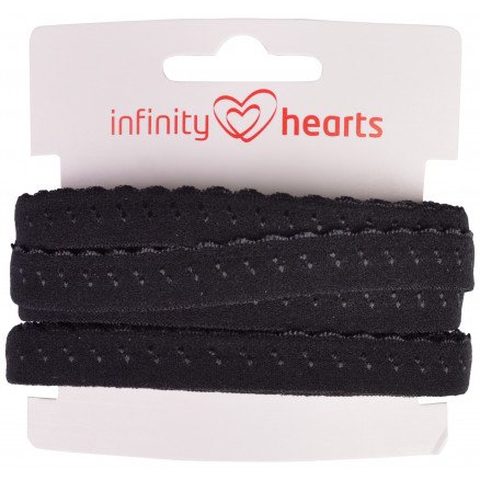 Infinity Hearts Foldestrikk Blonde 22/11mm 030 Svart 5m