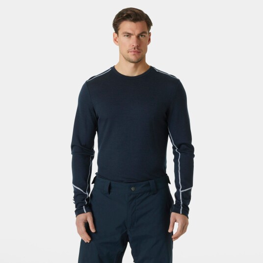Helly Hansen Herre Lifa Merino Mellomvekt Crew Basislag Lifa® Marineblå XL