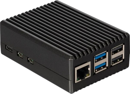 Raspberry Pi 5 B Aluminumsdeksel med Kjøleribbe Hovedkorttilbehør Svart