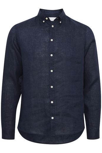 Casual Friday Cfanton Bd Ls Linen Shirt - Navy - XL