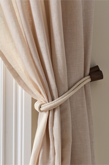 Jotex 2pakke Gardinbånd Beige/brun LOUISE 2214951010