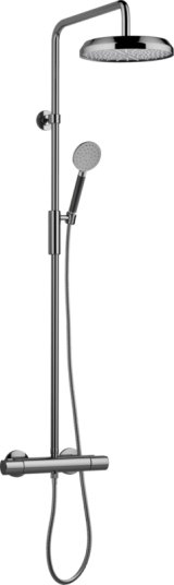 Tapwell ARM5200 Takdusj med trykk- og termostatstyrt dusjbatteri-Krom
